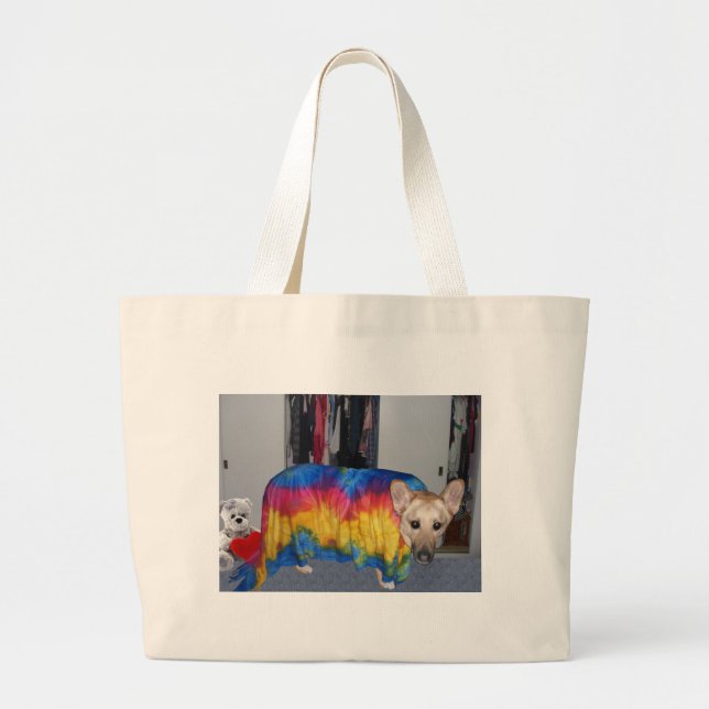 Bolsa Tote Grande Roupas de modelagem de german shepherd (Frente)
