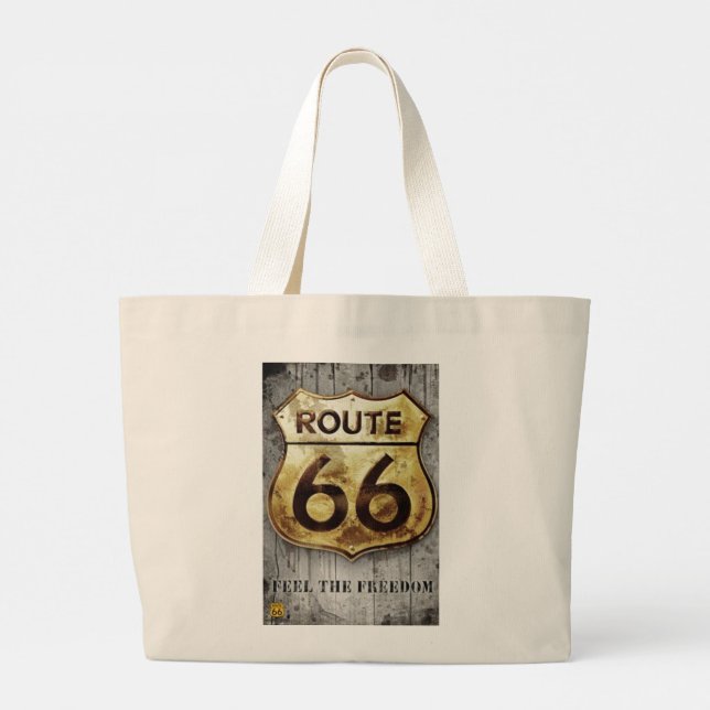 Bolsa Tote Grande Route 66 Tote Bag (Verso)