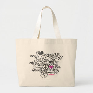 Bolsa Tote Grande Roxo dos grafites