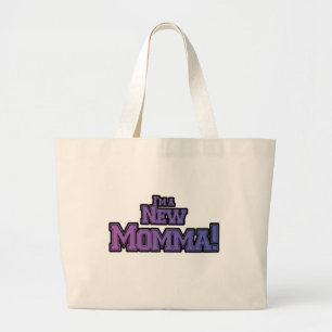 Bolsa Tote Grande Roxo eu sou camiseta novo e presentes de um Momma