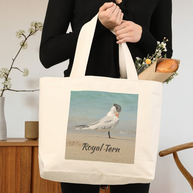 Bolsa Tote Grande Royal Tern Fun Beach (Criador carregado)