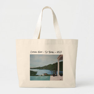 Bolsa Tote Grande Rua da Baía de Coral John USVI