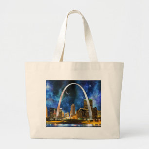 Bolsa Tote Grande Rua espacial Louis Skyline.