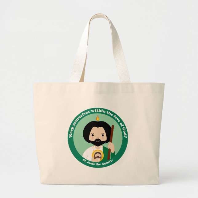 Bolsa Tote Grande Rua, Jude, o Apóstolo (Frente)