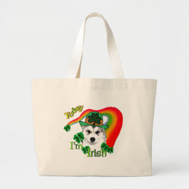 Bolsa Tote Grande Rua Malamute do Alasca. Dia de Patrick