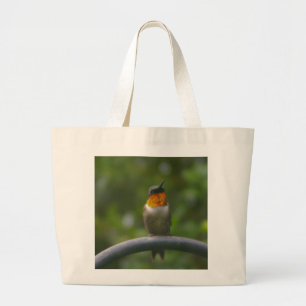 Bolsa Tote Grande Ruby Throat Hummingbird