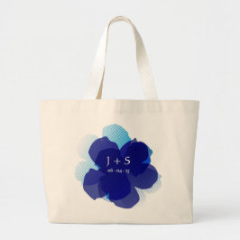 Bolsa Tote Grande Sac Fourre-tout Jumbo Popflower Bleu