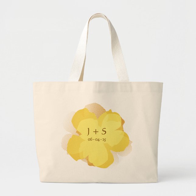 Bolsa Tote Grande Sac Fourre-tout Jumbo Popflower Jaune (Frente)