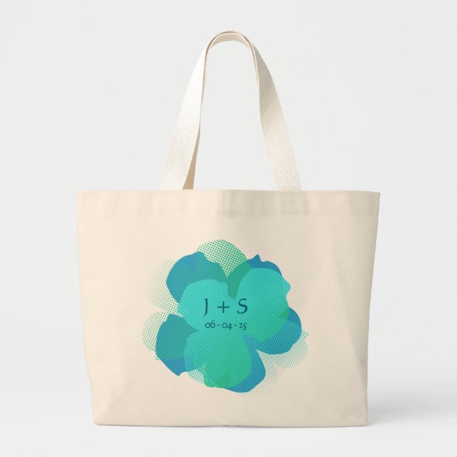 Bolsa Tote Grande Sac Fourre-tout Jumbo Popflower Lagon (Frente)