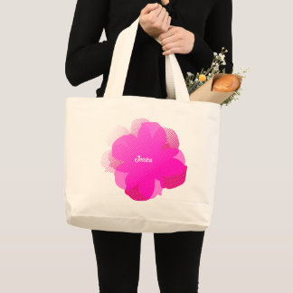 Bolsa Tote Grande Sac Fourre-tout Jumbo Popflower Rose Shocking