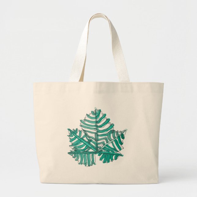 Bolsa Tote Grande Saca de Folhas (Frente)