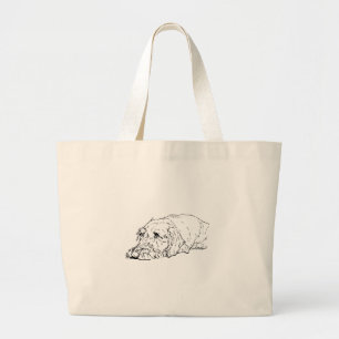 Bolsa Tote Grande Saca de mão do Dachshund de pelo duro