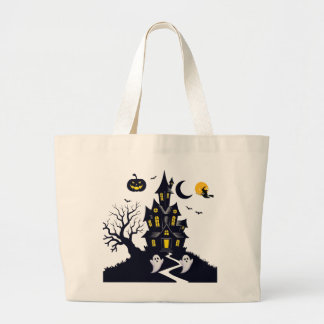 Bolsa Tote Grande Saca de Mãos Casa Assombrada Fantasmas de Hallowee