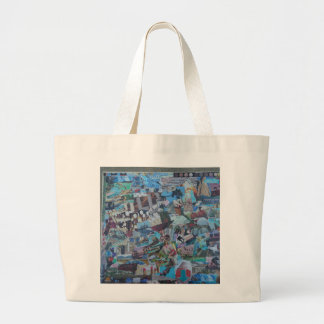 Bolsa Tote Grande Saca de Tote Jumbo Colagem Fotográfica de Los Ange