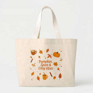 Bolsa Tote Grande Saca Tote Outono de Abobrinha com Especiarias & Vi