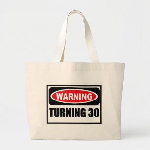 Bolsa Tote Grande Saco 30 de GIRO de advertência