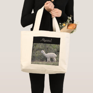 Bolsa Tote Grande Saco - Alpaca Branco