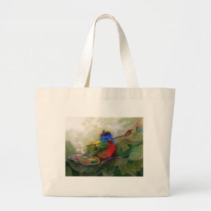 Bolsa Tote Grande Saco bunting pintado do pássaro