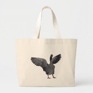 Bolsa Tote Grande Saco cinzento do ganso