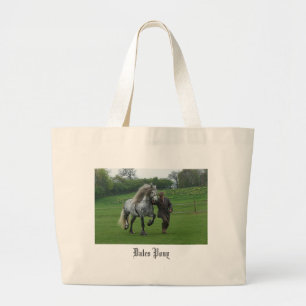 Bolsa Tote Grande Saco cinzento do pônei dos Dales