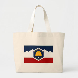 Bolsa Tote Grande Saco com a Bandeira de Utah, EUA
