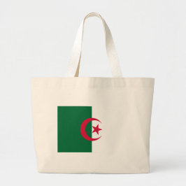 Bolsa Tote Grande Saco com bandeira da Argélia