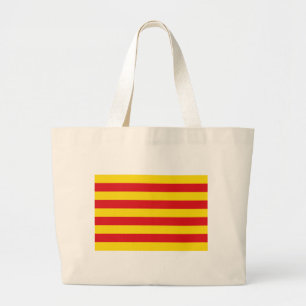 Bolsa Tote Grande Saco com bandeira da Catalunha