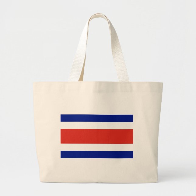 Bolsa Tote Grande Saco com bandeira da Costa Rica (Frente)