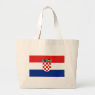 Bolsa Tote Grande Saco com bandeira da Croácia