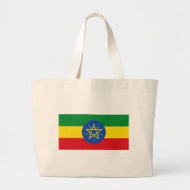 Bolsa Tote Grande Saco com bandeira da Etiópia