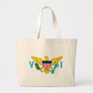 Bolsa Tote Grande Saco com bandeira das Ilhas Virgens - EUA