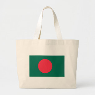 Bolsa Tote Grande Saco com Bandeira de Bangladesh