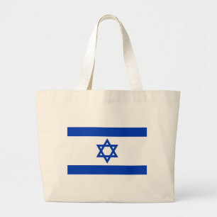 Bolsa Tote Grande Saco com bandeira de Israel