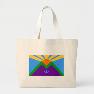 Bolsa Tote Grande Saco com bandeira de Primavera Manitou, EUA