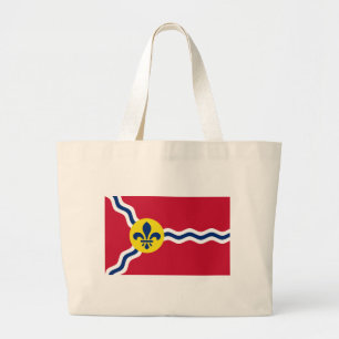 Bolsa Tote Grande Saco com bandeira de Rua Louis, Missouri