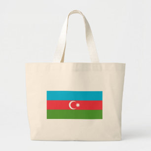 Bolsa Tote Grande Saco com bandeira do Azerbaijão