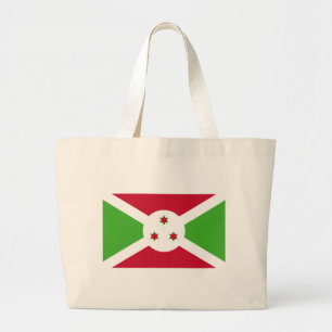 Bolsa Tote Grande Saco com Bandeira do Burundi