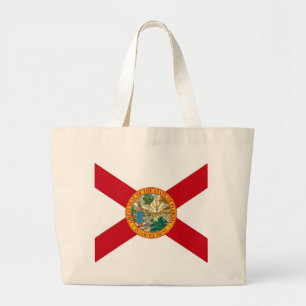 Bolsa Tote Grande Saco com Bandeira do Estado da Flórida - EUA