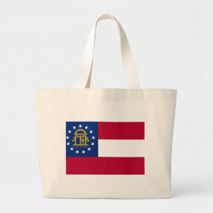 Bolsa Tote Grande Saco com bandeira do Estado da Geórgia - EUA