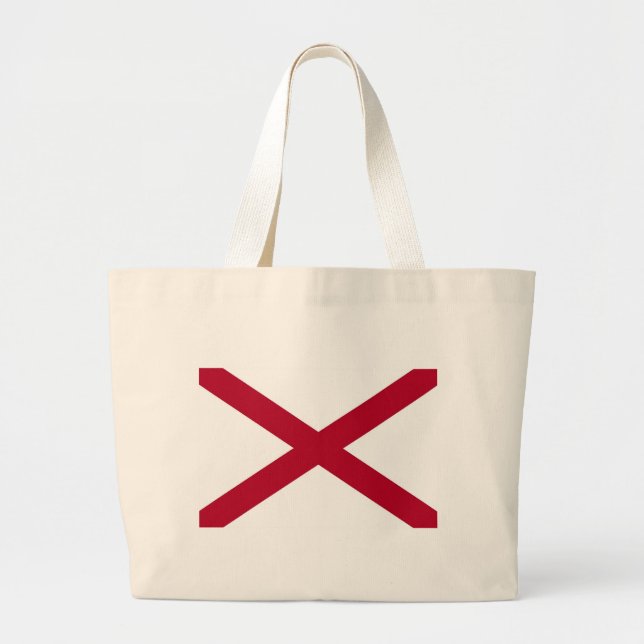 Bolsa Tote Grande Saco com bandeira do Estado do Alabama - EUA (Frente)