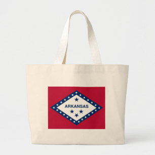 Bolsa Tote Grande Saco com bandeira do Estado do Arkansas - EUA