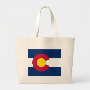 Bolsa Tote Grande Saco com Bandeira do Estado do Colorado - EUA