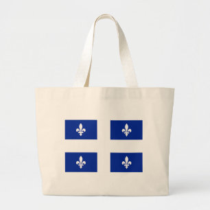 Bolsa Tote Grande Saco com Bandeira do Quebec, Canadá