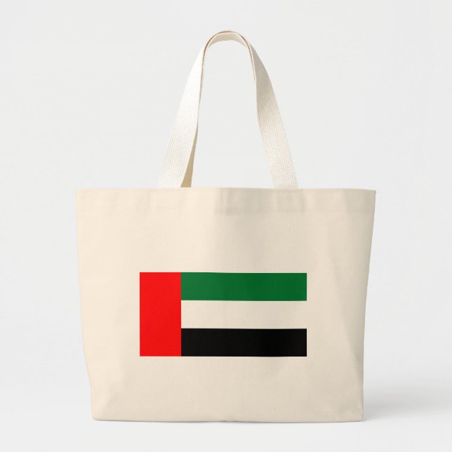 Bolsa Tote Grande Saco com bandeira dos Emirados Árabes Unidos (Frente)