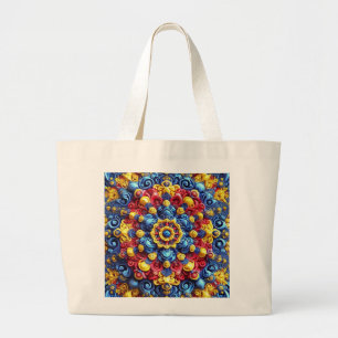 Bolsa Tote Grande Saco com Design de cores romenas