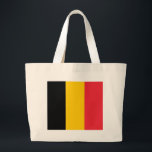 Bolsa Tote Grande Saco com pavilhão da Bélgica<br><div class="desc">Saco com bandeira da Bélgica. Este produto é personalizável.</div>