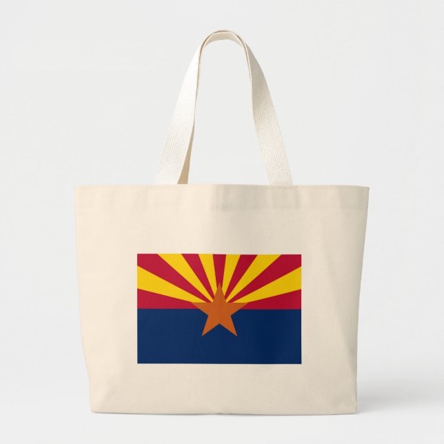Bolsa Tote Grande Saco com pavilhão do Estado da Arizona - EUA (Frente)