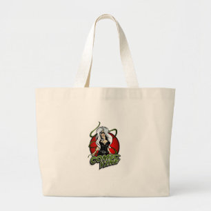 Bolsa Tote Grande Saco cómico do vermelho do logotipo da videira