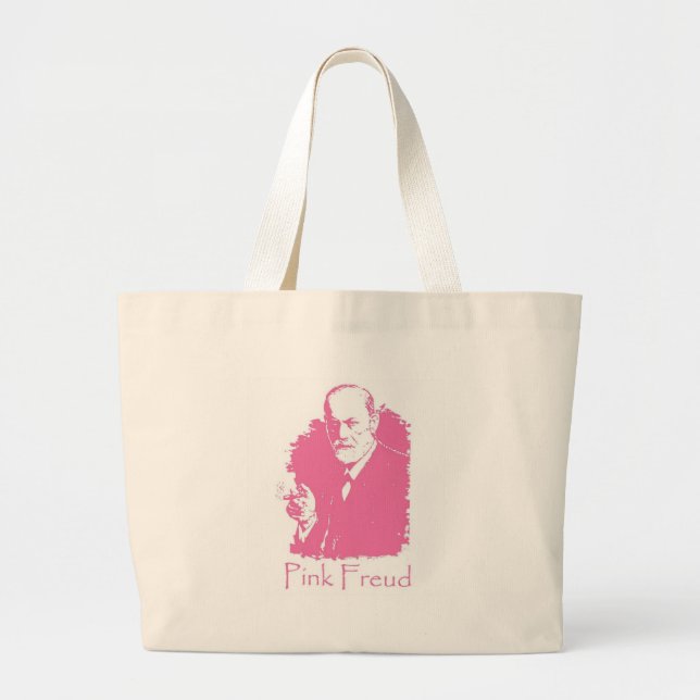 Bolsa Tote Grande Saco cor-de-rosa de Freud (Frente)