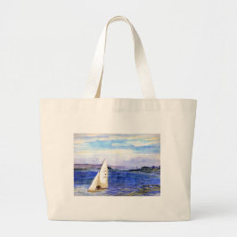 Bolsa Tote Grande Saco da aguarela de San Francisco Bay grande